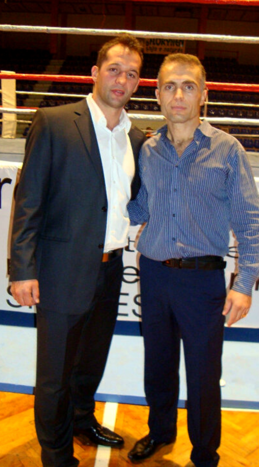 Fatmir Bardhoci with 14 time world champion boxer Azem Maksuataj