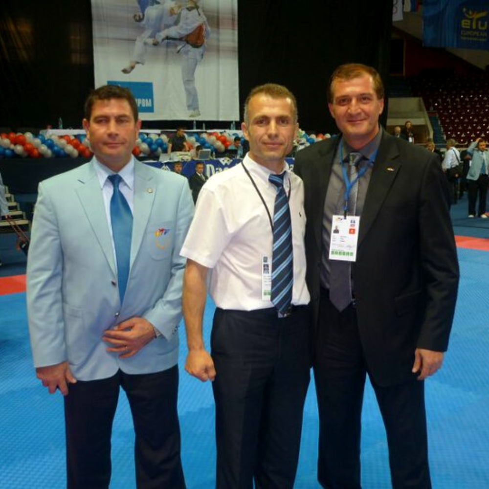 Fatmir Bardhoci with Presidents of the Balkan and Turkish taekwondo federations