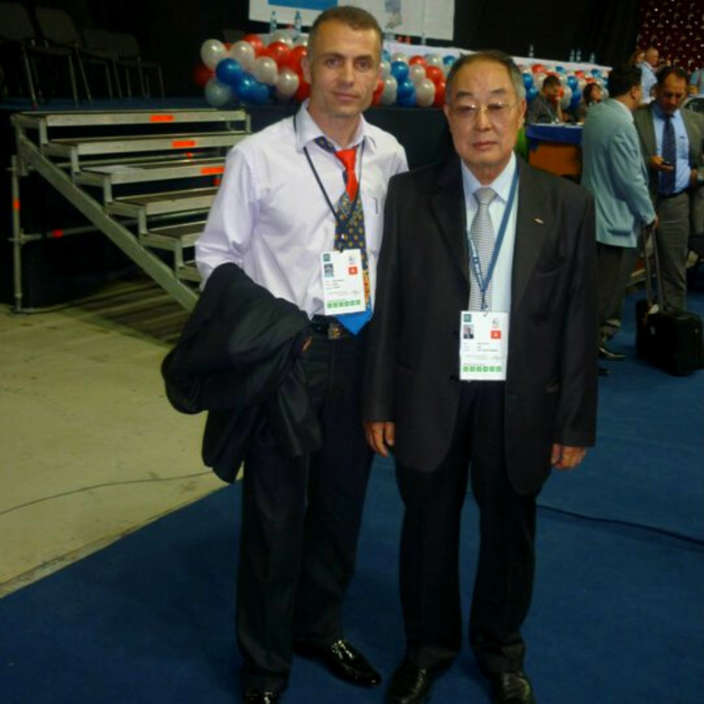 Fatmir Bardhoci with the Vice President of the World Taekwondo Federation